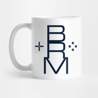 Boss Rush Media Letter Logo Vertical Blue Mug